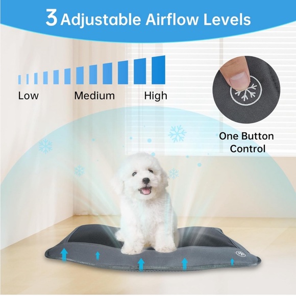 Electric⚡️ Non-Slip & Auto Power Off 3 Airflow Levels Cooling❄️Mat for Dogs🐕 - Picture 3 of 8